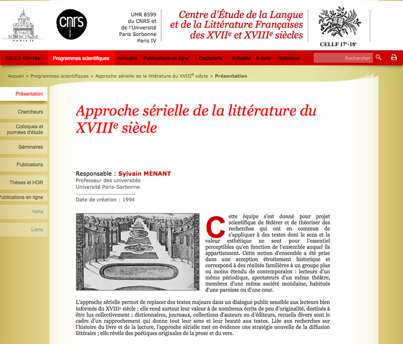 CELLF XVII - XVIII - Programme