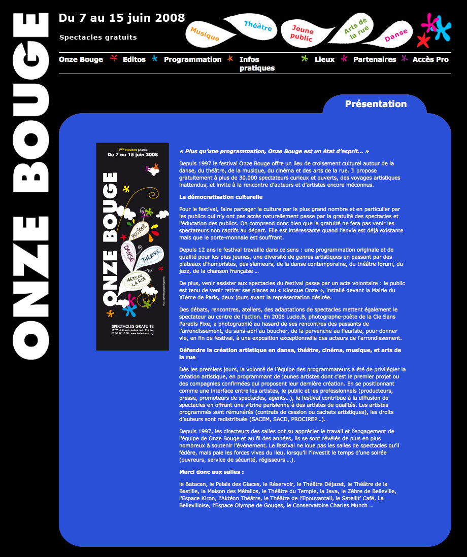 Festival XI - Edition 2008