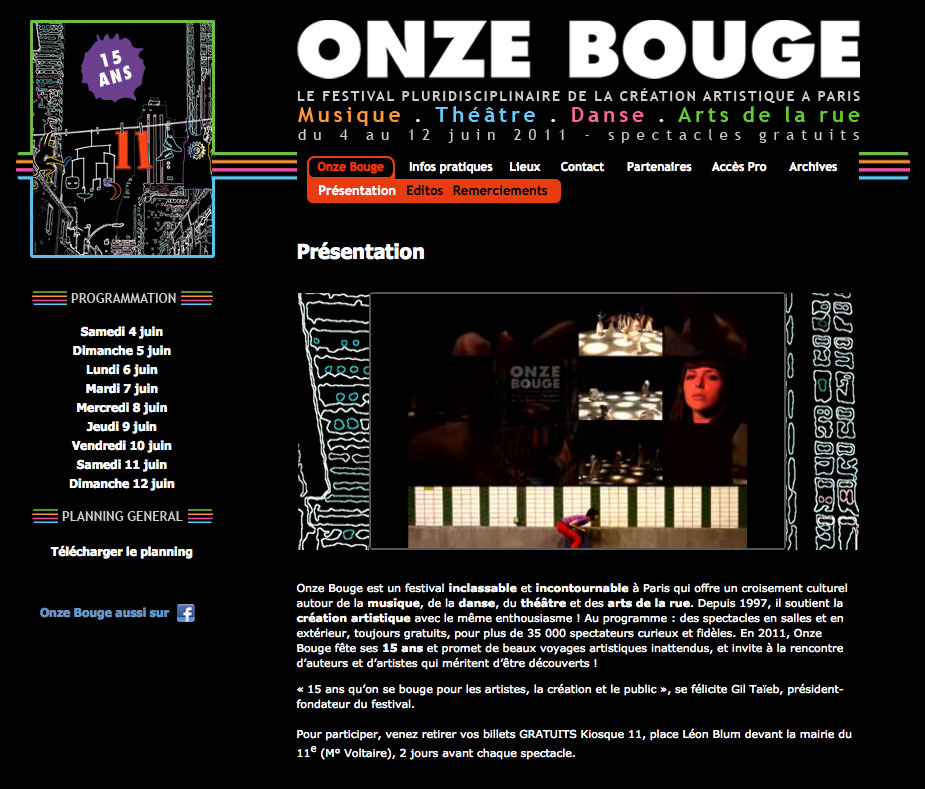 Festival XI - Edition 2011