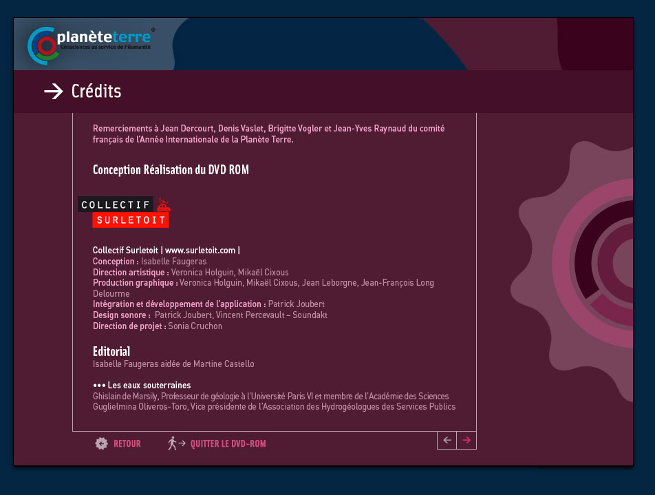 Planète Terre - Crédits
